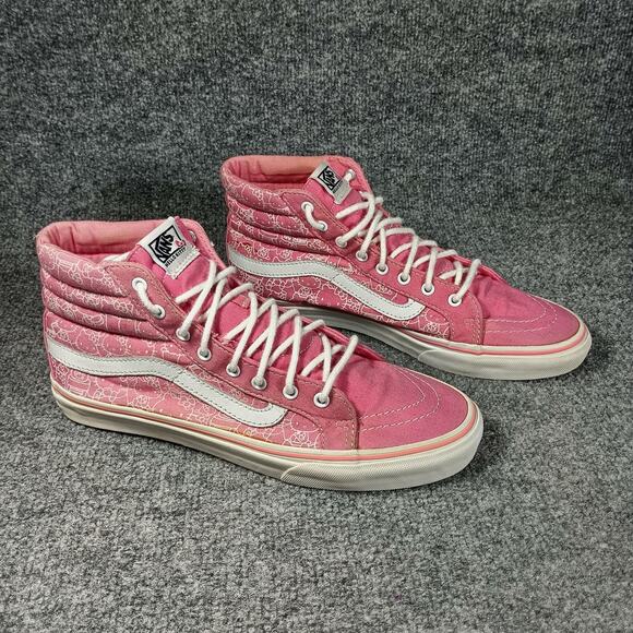 Vans Sk8-Hi Shoes Women 10 Pink Hello Kitty High Top Sneakers - Picture 1 of 7